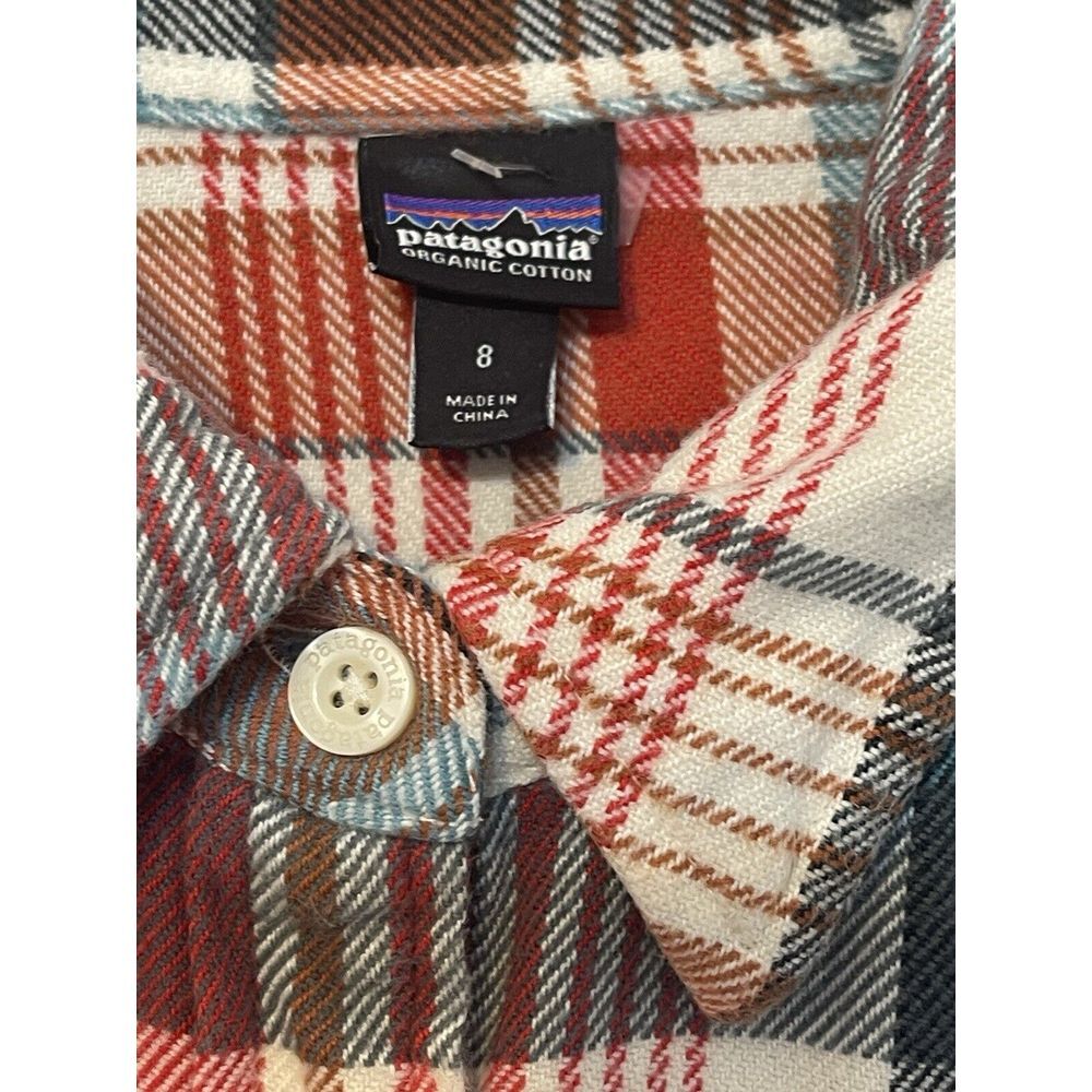 Patagonia Plaid Button-Down Shirt in Red, Blue, Cream - Picture 4 of 8
